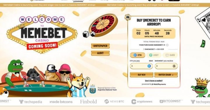 Memebet Token Launches New Presale, Brings GambleFi to Meme Coins – Next Crypto to Explode?