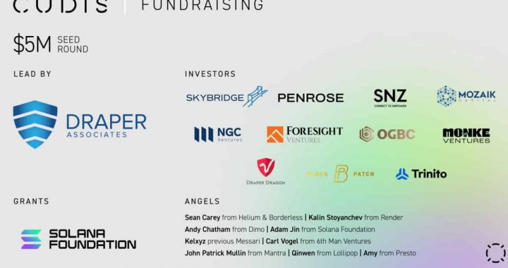 CUDIS Secures $5M Seed Led by Draper Associates to Challenge Oura Ring in the Wearables Market with Blockchain and AI