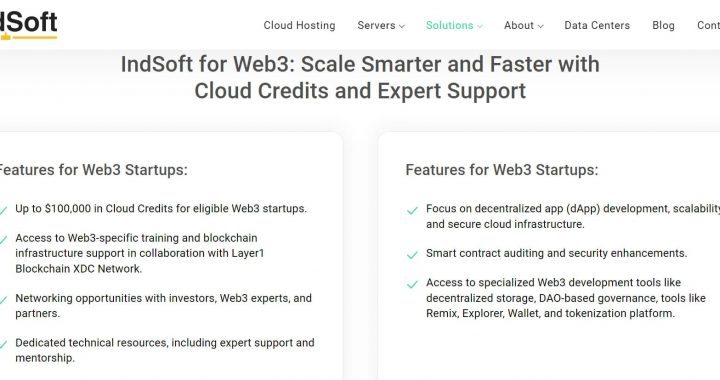 IndSoft Unveils $100K Cloud Credit Program to Supercharge Web3 Startups