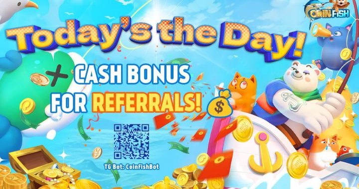 TON Clicker Game COINFISH Launches on Oct 23, Telegram Channel Reaches 130K Users