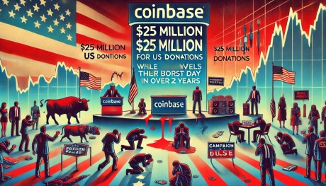 Coinbase Unveils $25M For Political Donations As Stocks Suffer Worst Day In Over Two Years