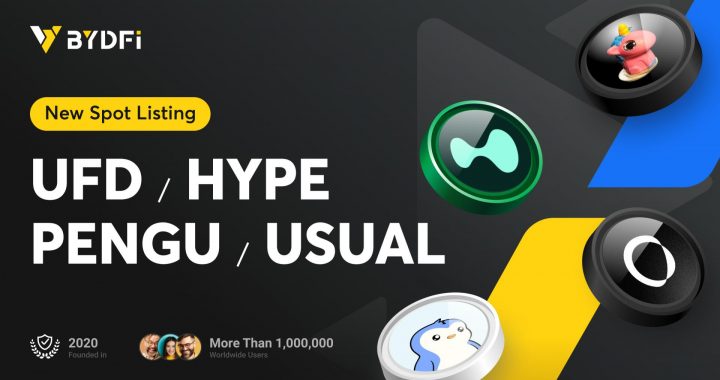 BYDFi Market Overview: UFD,HYPE and USUAL’s Growth, PENGU’s Stable US$1,800,000,000 Market Cap