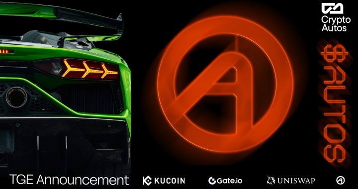 CryptoAutos Announces TGE for $AUTOS Token Following Sold-Out Public Sale