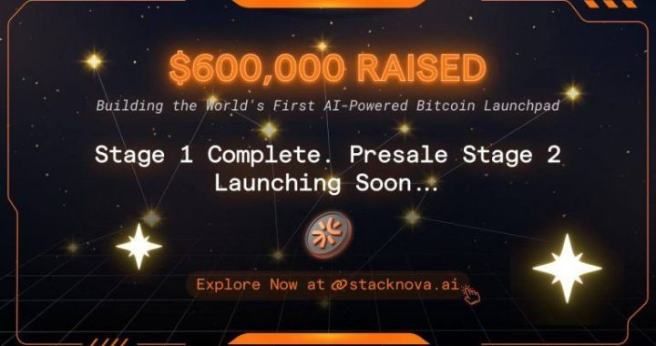 Stacknova.ai Raises $600,000 to Build the World’s First AI-Powered Bitcoin Launchpad