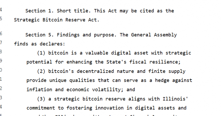 Illinois Poised To Lead US With First-Ever Bitcoin Reserve