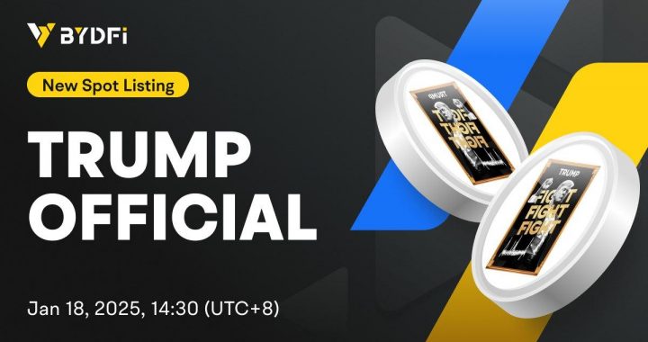 BYDFi Introduces $TRUMP: Trump’s Officially Recognized Personal Token with with a Market Cap of $12,280 Million