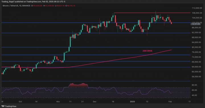 Bitcoin Price Analysis: BTC Risks Plunging to $92K if This Support Fails
