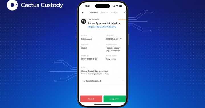 Cactus Custody Introduces Mobile Approval Tool for Secure, On-the-Go Access