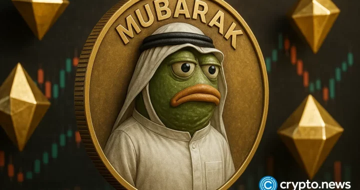 MUBARAK hype fades as memecoin plunges 40% in a day, nearing launch price