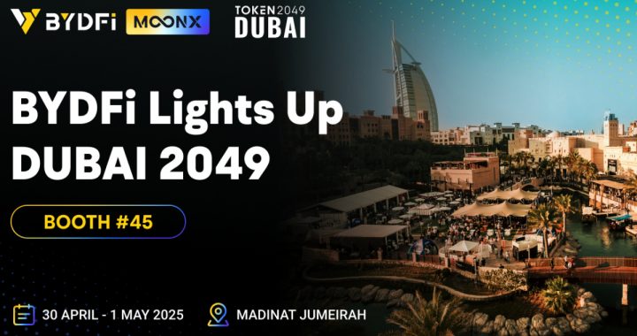 BYDFi Becomes Official Sponsor of TOKEN2049 Dubai, MoonX On-Chain Trading Tool Makes Its Debut in the Middle East