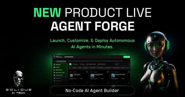 Solidus Ai Tech and AIREV Launch Agent Forge: No-Code AI Agents Platform for Web 2.0 and Web 3.0