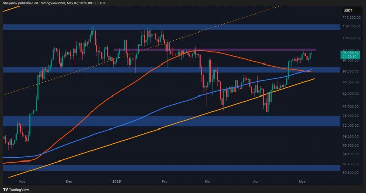 Bitcoin Price Analysis: BTC Approaches $97K Resistance Amid Emerging Warning Signals
