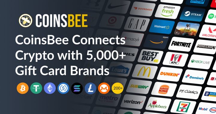 CoinsBee Surpasses 5,000 Gift Card Brands, Becoming the Largest Crypto Gift Card Platform Worldwide