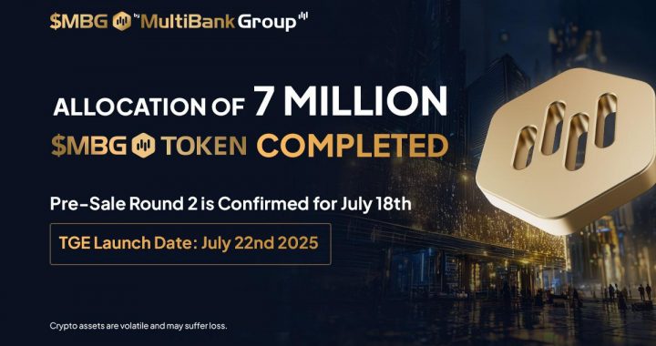 MultiBank Group Announces 7 Million $MBG Tokens Sold Out in Under One Hour During Initial Pre-Sale
