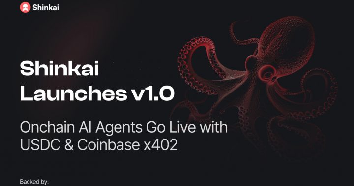 Shinkai Launches v1.0: Onchain AI Agents Go Live with USDC & Coinbase x402