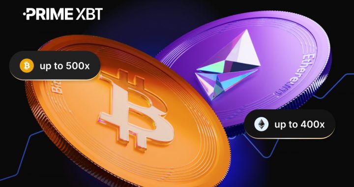 PrimeXBT Updates Leverage on Bitcoin and Ethereum: BTC Up to 500x, ETH Up to 400x