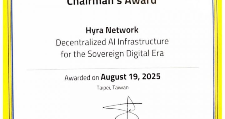Hyra Network Wins Prestigious Chairman’s Award 2025 at WITSA Global AI Summit