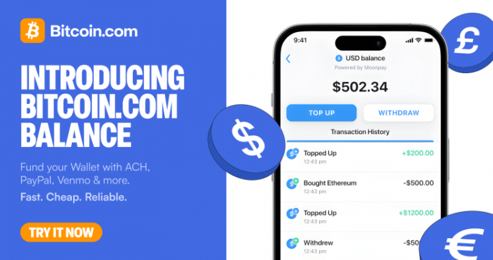 Bitcoin.com Launches Embedded Balance Solution for Instant, Low-Fee Trading