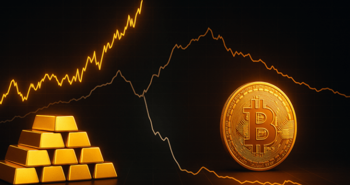 Safe Haven Split: Bitcoin-Gold Correlation Turns Negative For First Time In 6 Months