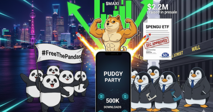 Viral Meme Coin Pudgy Pandas Sparks Maxi Doge Presale to Soar Beyond $2M
