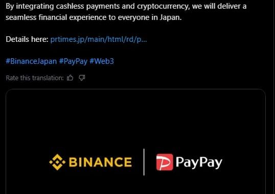 Binance Japan Banks On PayPay’s Network Effect For Smoother Crypto Payments