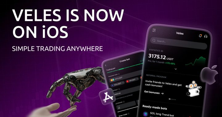 Veles Finance Launches iOS App for Crypto Trading Bots