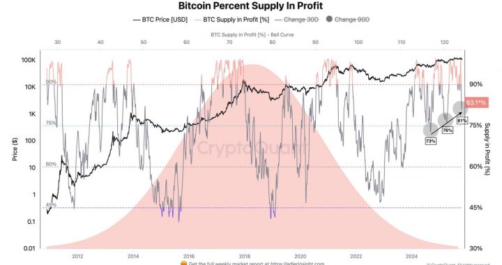 Bitcoin Supply In Profit Rises To 83.6% – Market Momentum Building Again