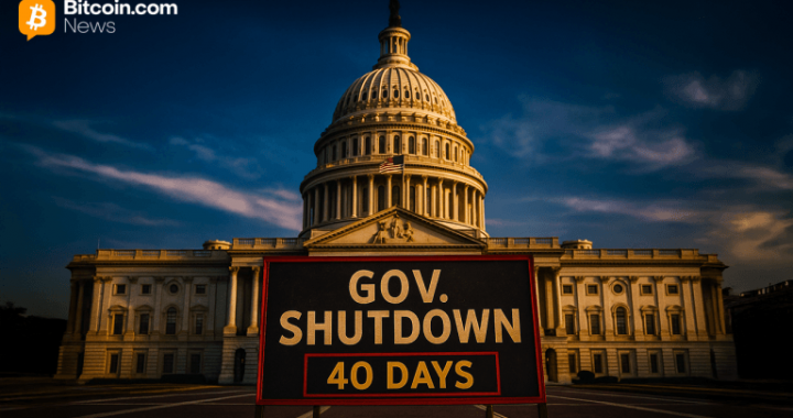 US Government Shutdown Hits Day 40 as Polymarket Traders Bet 60% on Mid-November or Later