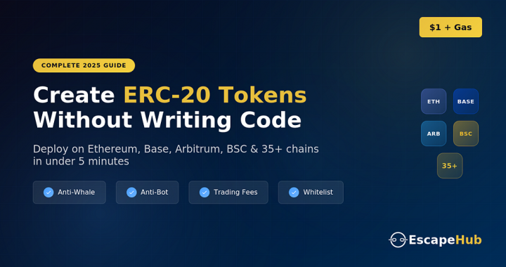 How to Create an ERC-20 Token on Ethereum, Base, Arbitrum, and BSC Without Code (Complete 2025…