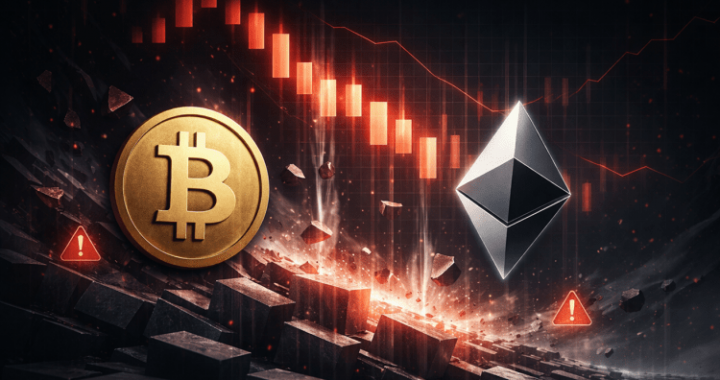 Bitcoin, Ethereum Plunge Triggers Near-$600 Million Crypto Long Flush