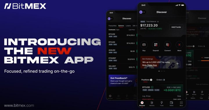 BitMEX Debuts New Mobile Trading Experience With Intuitive Design and Controls