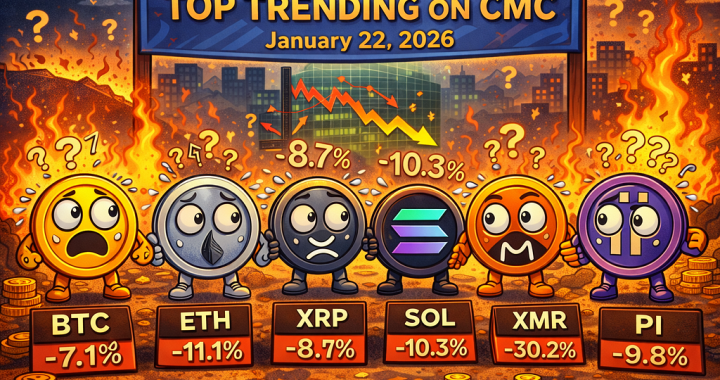 6 Top Trending Cryptos on CMC on January 22, 2026