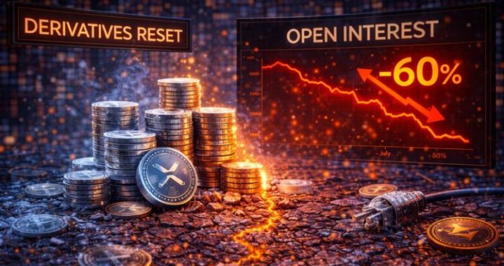 XRP Derivatives Reset: Open Interest Drops Nearly 60% From July Peak