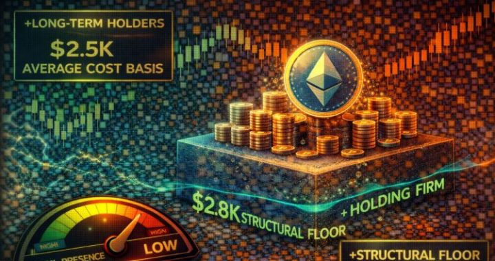 Ethereum Long-Term Cost Basis Holds Firm: Structural Floor Forms Near $2.8K