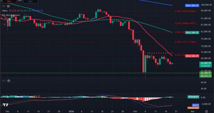 Bitcoin Price Analysis: BTC Remains Pinned Under $70,000. Lacks Momentum For A Sustained Rally