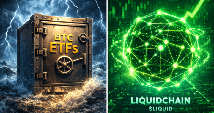Institutional Hands Hold Firm: Bitcoin ETFs Absorb Shock While LiquidChain Defies Gravity