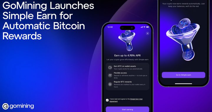 GoMining Simple Earn Enables Autonomous Bitcoin Yield Accrual via Single-Toggle Integration