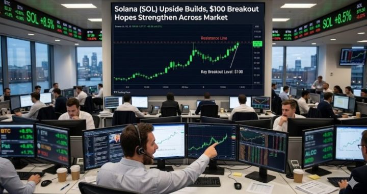 Solana (SOL) Upside Builds, $100 Breakout Hopes Strengthen Across Market