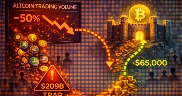 The Altcoin Exodus: Trading Volumes Halve As Capital Flees To Bitcoin $65,000 Fortress