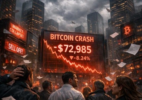 Bitcoin Price Crashes Below $73,000, Hitting Lowest Level Since 2024