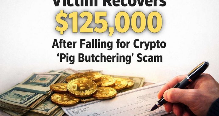 Victim Recovers $125,000 After Falling for Crypto ‘Pig Butchering’ Scam