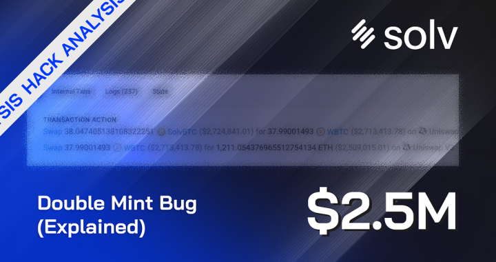 Solv Protocol $2.5M Exploit: Double Mint Bug