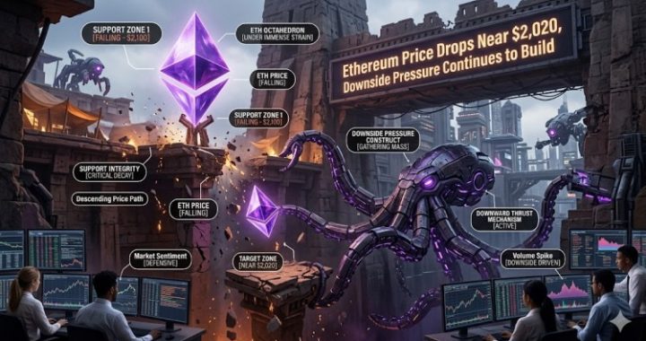 Ethereum Price Drops Near $2,020, Downside Pressure Continues to Build