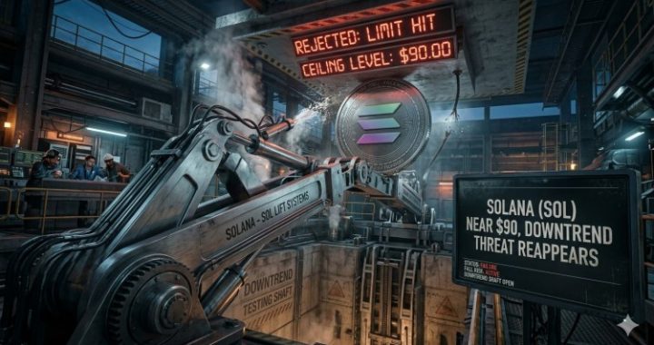 Solana (SOL) Rejected Near $90, Downtrend Threat Reappears