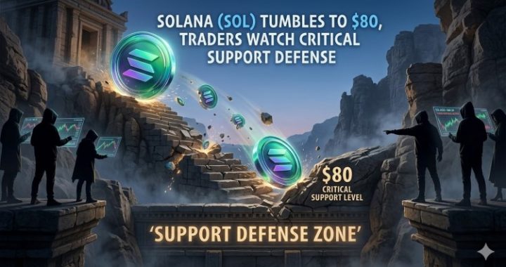 Solana (SOL) Tumbles to $80, Traders Watch Critical Support Defense