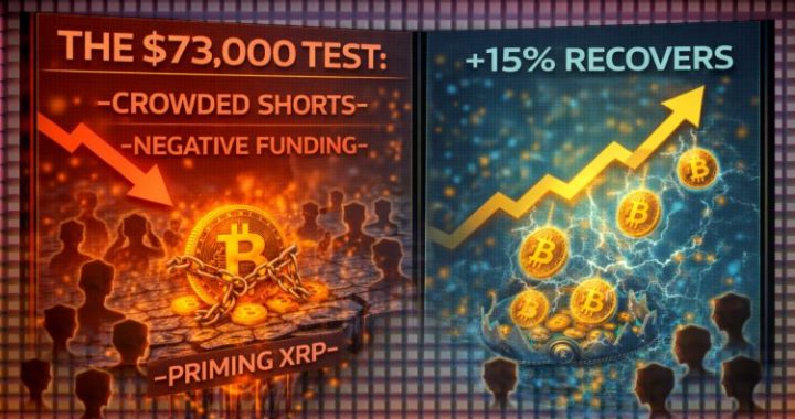 The $73,000 Test: Crowded Shorts And Negative Funding Fueled Bitcoin’s 15% Recovery