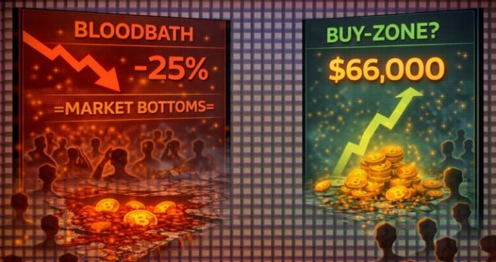 Bloodbath Or Buy-Zone? Bitcoin’s $66K Stagnation Hits The 25% Loss Threshold Historically Tied To Market Bottoms