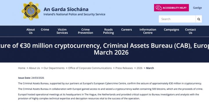 Cracked: How Irish Crypto Authorities Finally Moved 500 ‘Inaccessible’ Bitcoin