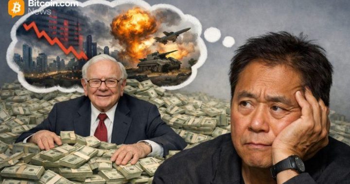 Robert Kiyosaki Cites Warren Buffett Cash Strategy While Loading up on Bitcoin Ahead of ‘Giant Crash’