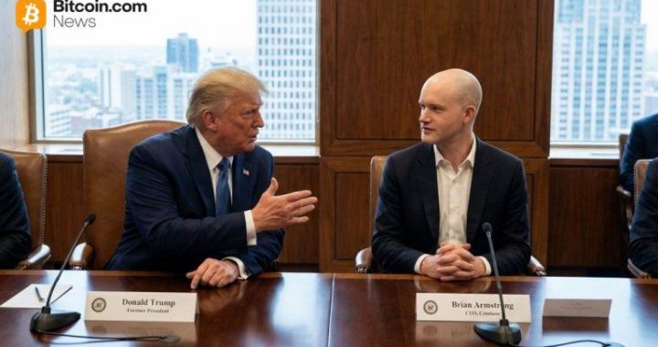 Trump Meets Coinbase CEO, Blames Banks for Stalling Crypto Bill